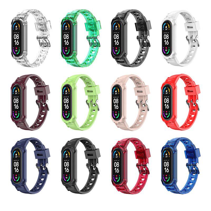 Colorful Silicone Replacement Smartwatch Bracelet for Xiaomi Mi Band 7/6/5/4/3 | Vibrant Wristband in Multiple Colors